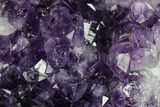 Tall Dark Purple Amethyst Cluster With Wood Base - Uruguay #171976-4